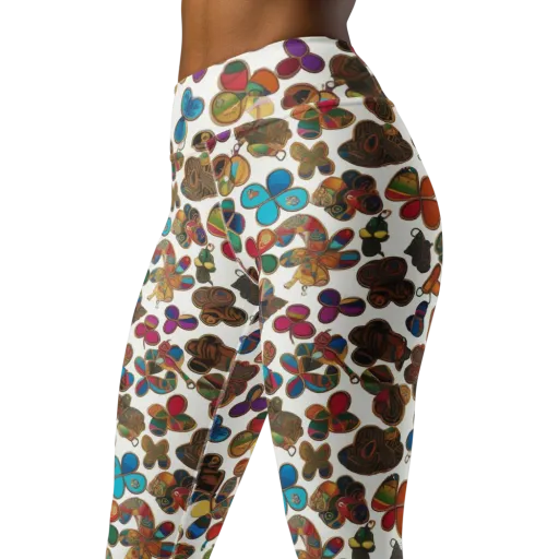 Kaleidoscope Charms on a Yoga Leggings