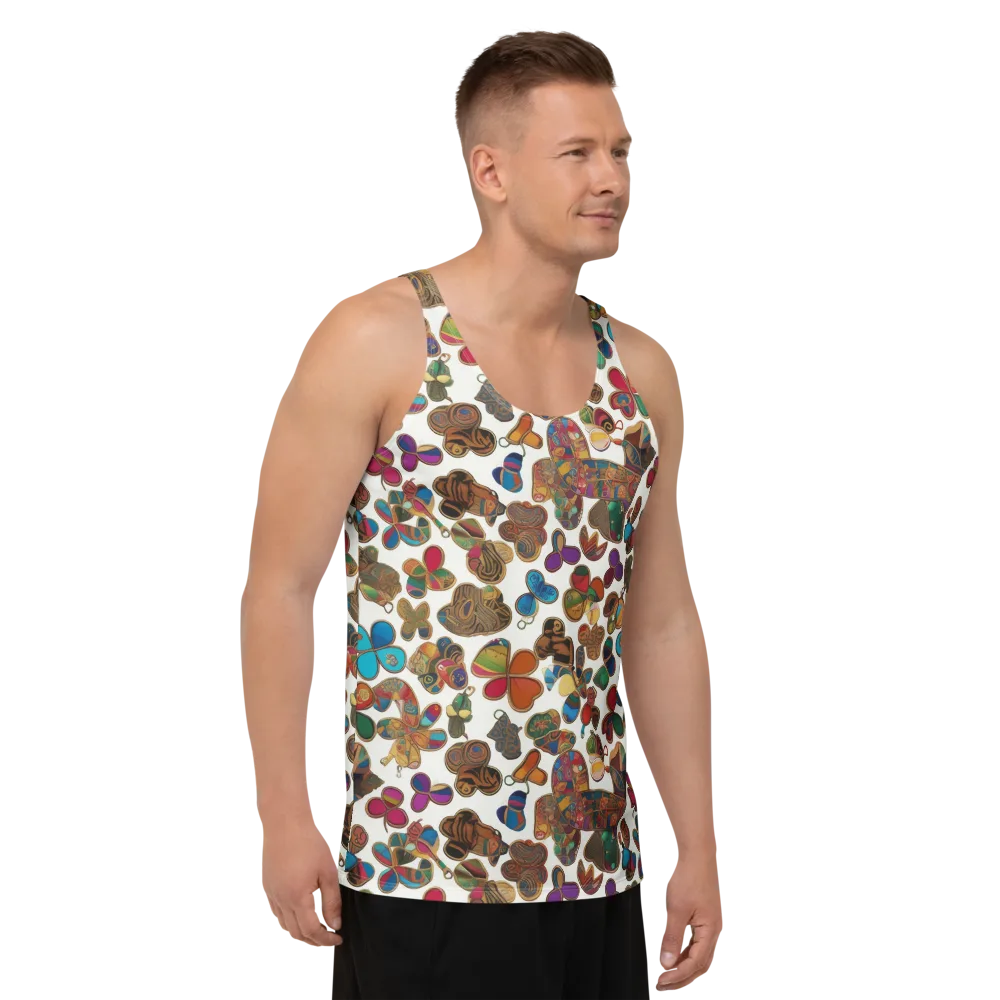 Kaleidoscope Charms on Men's Tank Top — Right Front