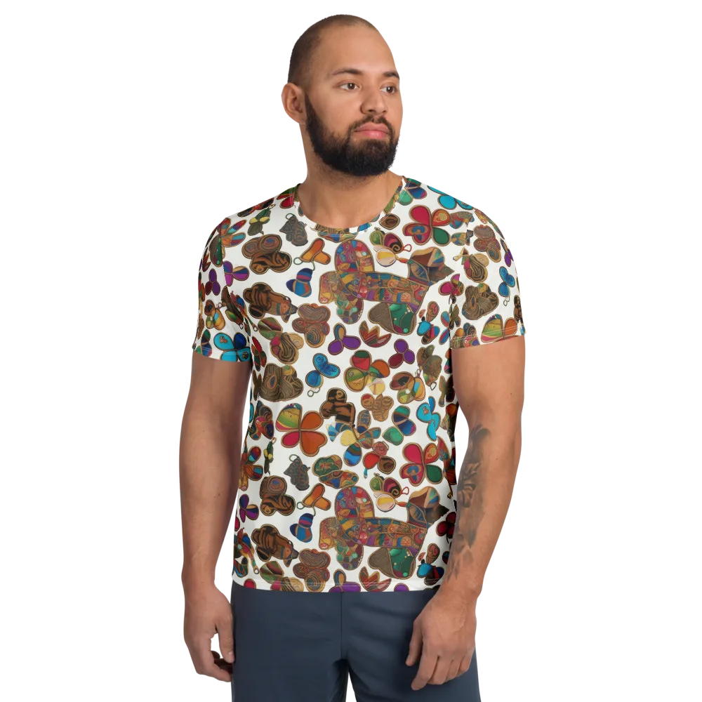 Kaleidoscope Charms on Men's Athletic T-Shirt — Front