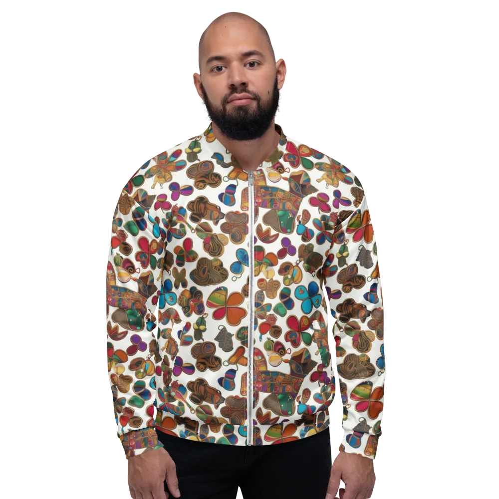 Kaleidoscope Charms on Bomber Jacket — Front