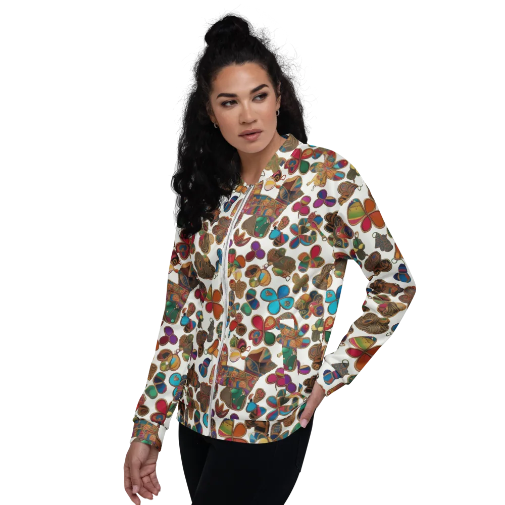 Kaleidoscope Charms on Bomber Jacket — Left