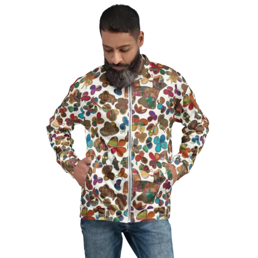 Kaleidoscope Charms on a Bomber Jacket
