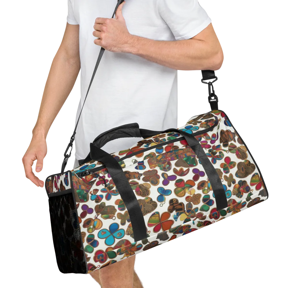 Kaleidoscope Charms on Duffle Bag — Right Front