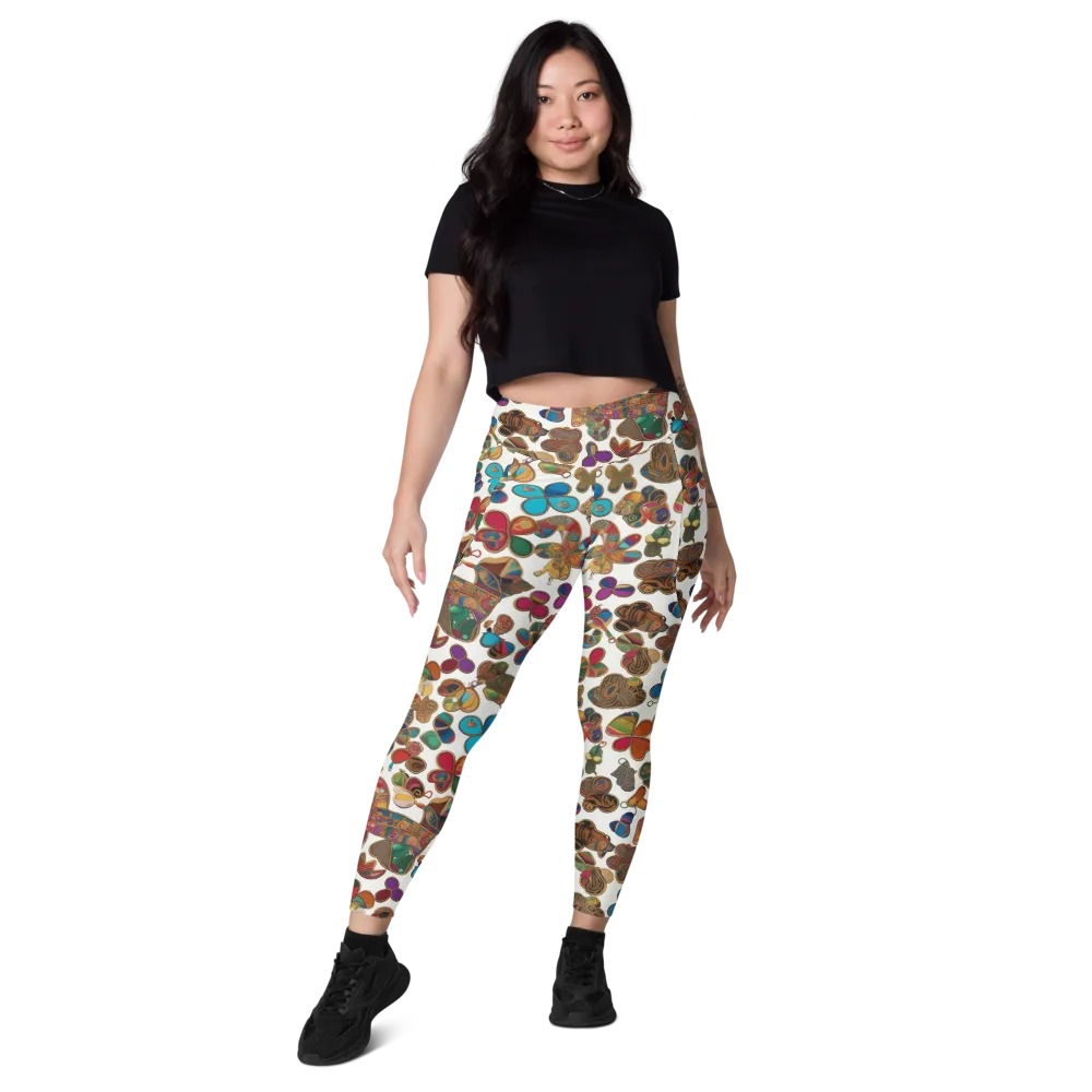 Kaleidoscope Charms on Leggings with Pockets — Front
