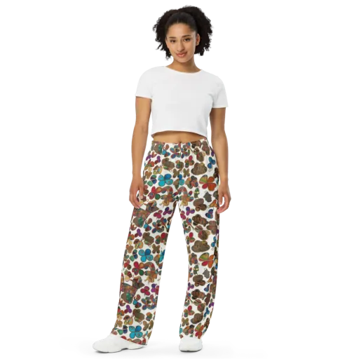 Kaleidoscope Charms on a Wide-Leg Pants
