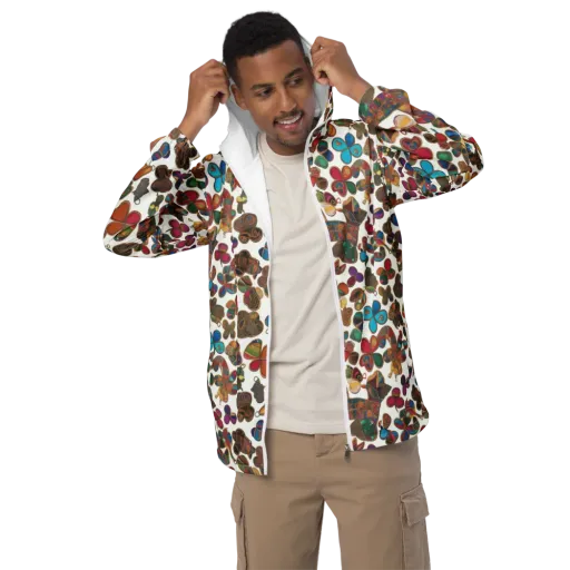 Kaleidoscope Charms on a Men's Windbreaker