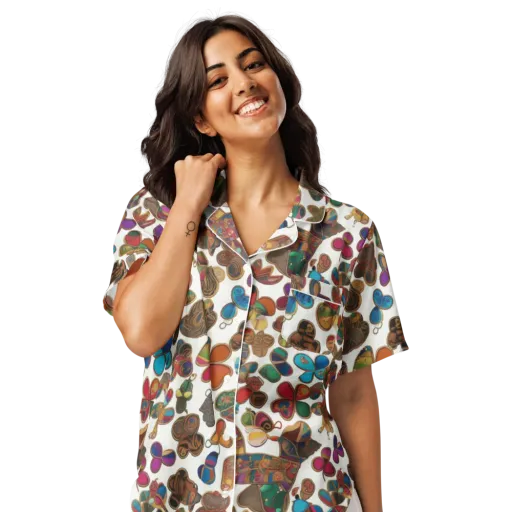 Kaleidoscope Charms on a Women's Short Sleeve Pajama Top