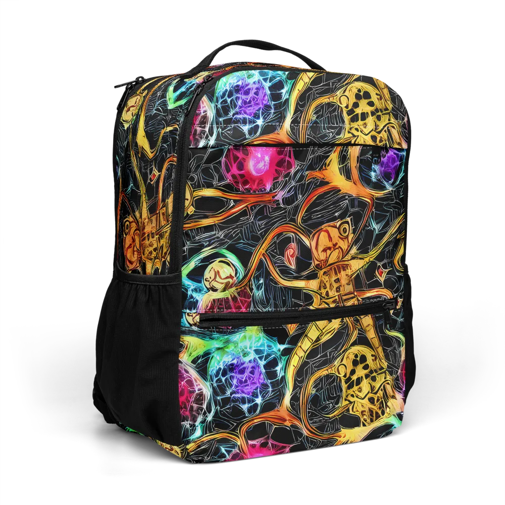 Psychedelic Pulsar on Utility Backpack — Right Front