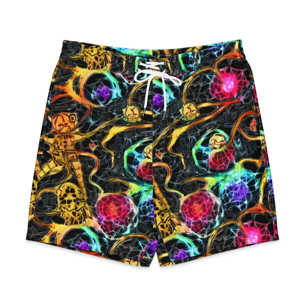 Psychedelic Pulsar on Men's Board Shorts — Front
