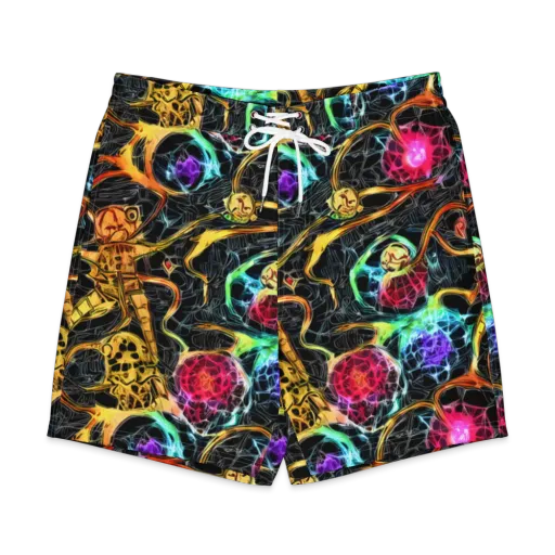Psychedelic Pulsar on a Men's Board Shorts