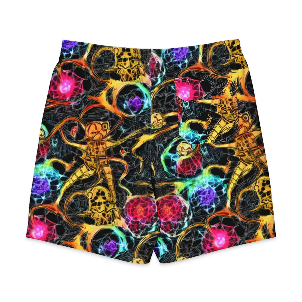 Psychedelic Pulsar on Men's Board Shorts — Back