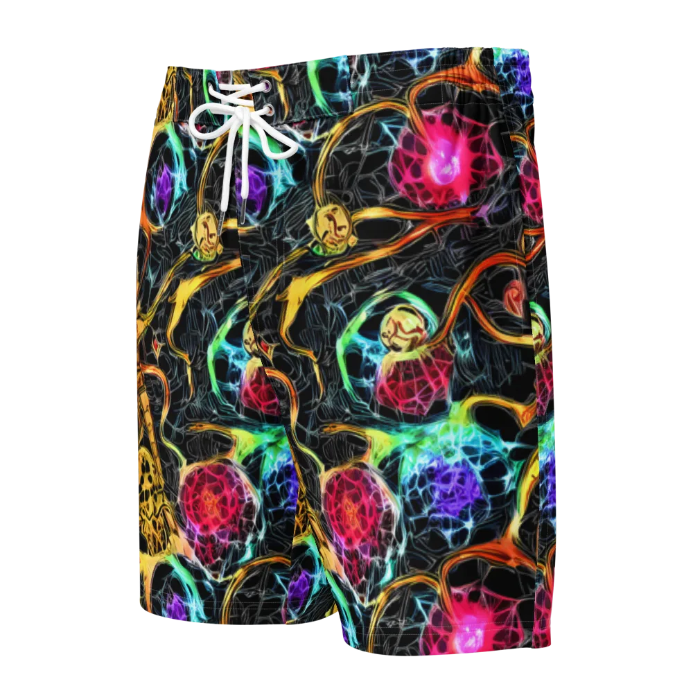 Psychedelic Pulsar on Men's Board Shorts — Front