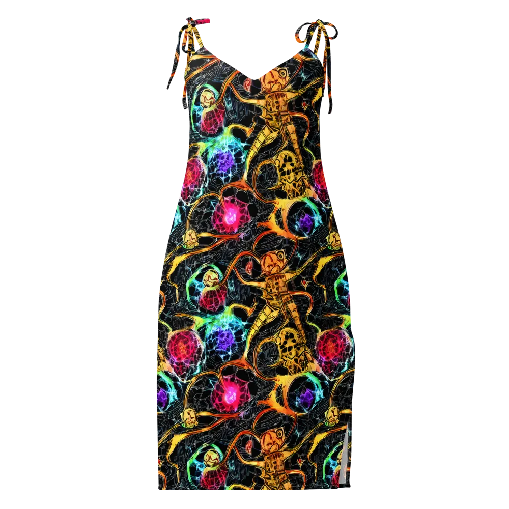 Psychedelic Pulsar on Slip Dress — Front