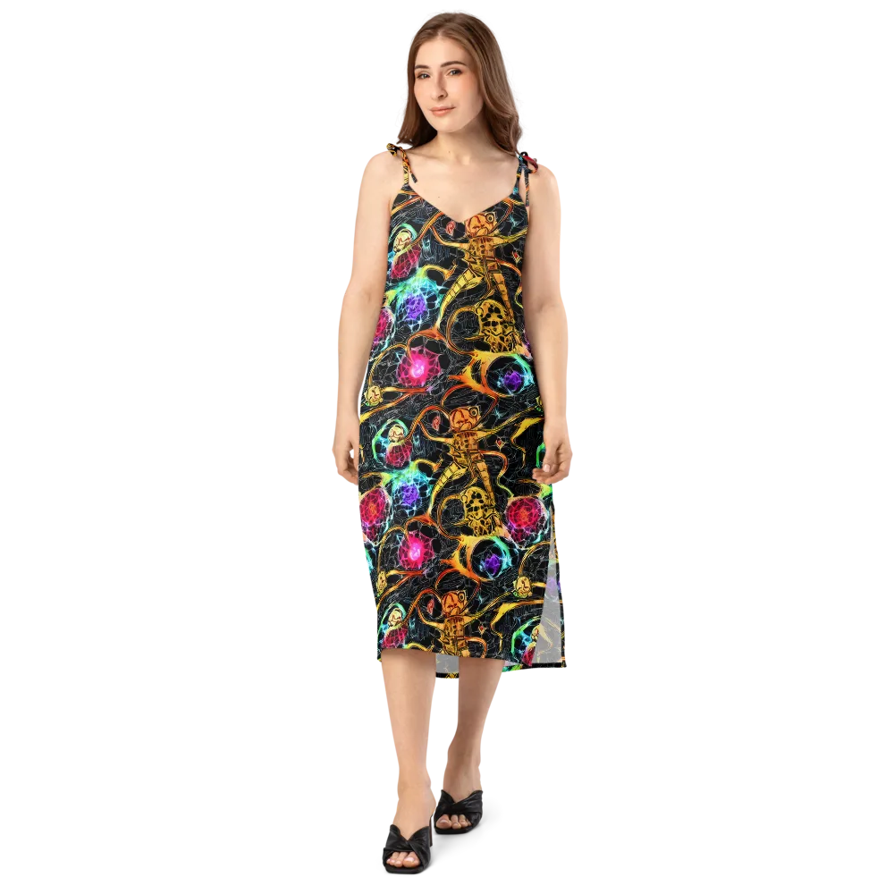 Psychedelic Pulsar on Slip Dress — Front