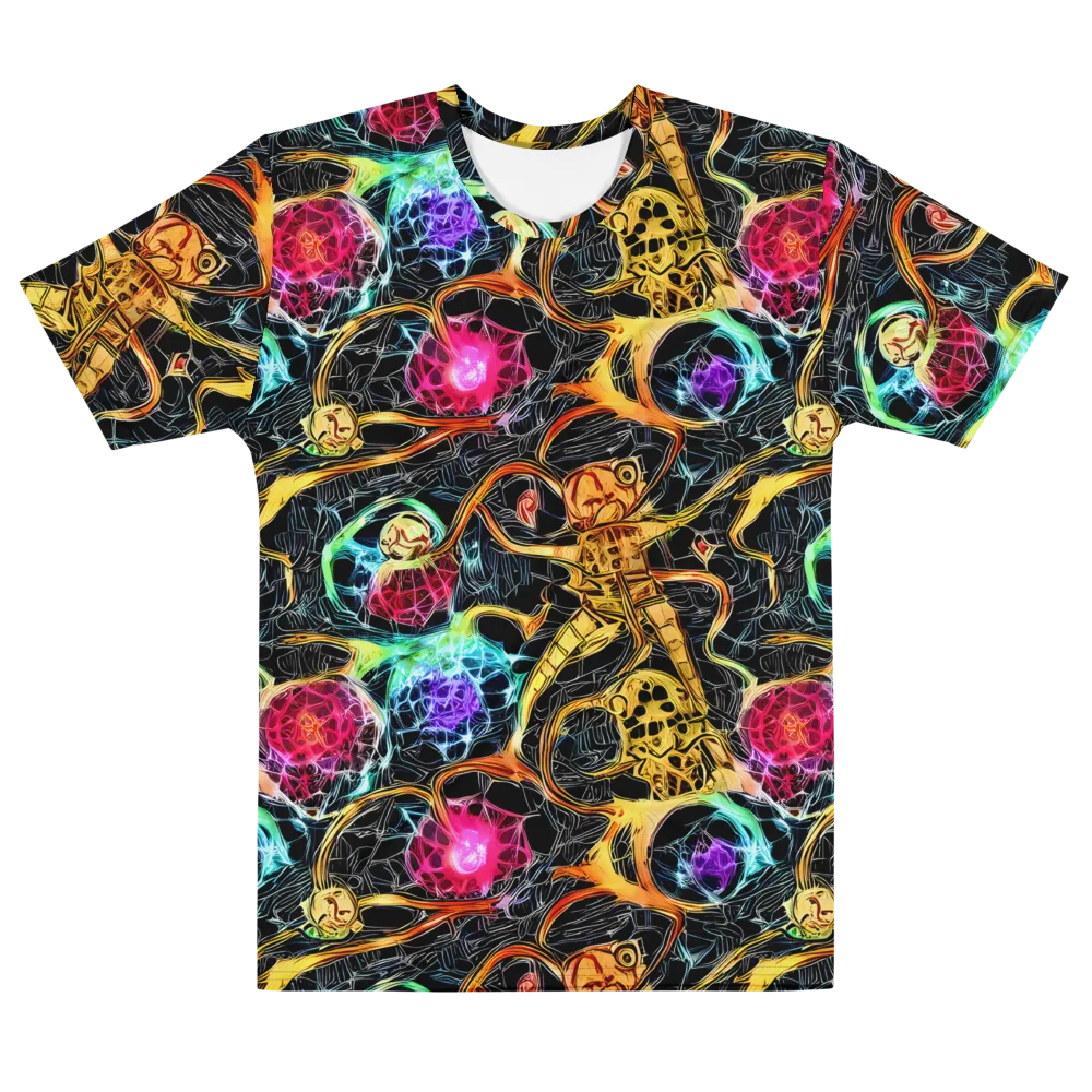 Psychedelic Pulsar on Men's Cotton Crew Neck T-Shirt — Front