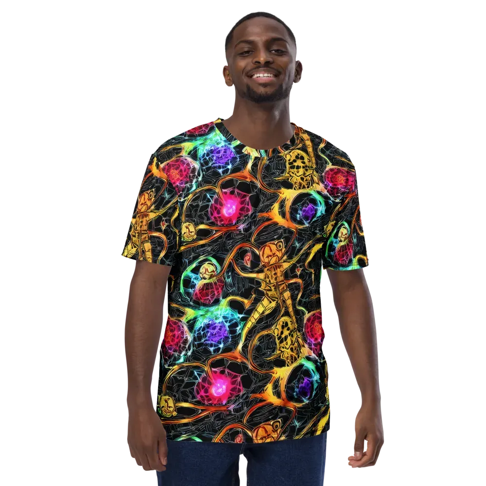 Psychedelic Pulsar on Men's Crew Neck T-Shirt — Front