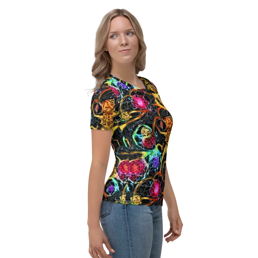 Psychedelic Pulsar on Women's Crew Neck T-Shirt — Right
