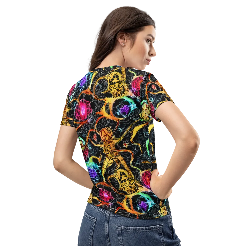 Psychedelic Pulsar on Women's Crew Neck T-Shirt — Back