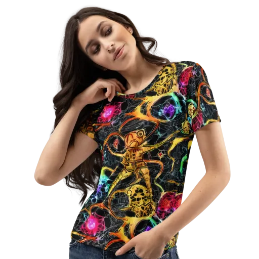Psychedelic Pulsar on a Women's Crew Neck T-Shirt