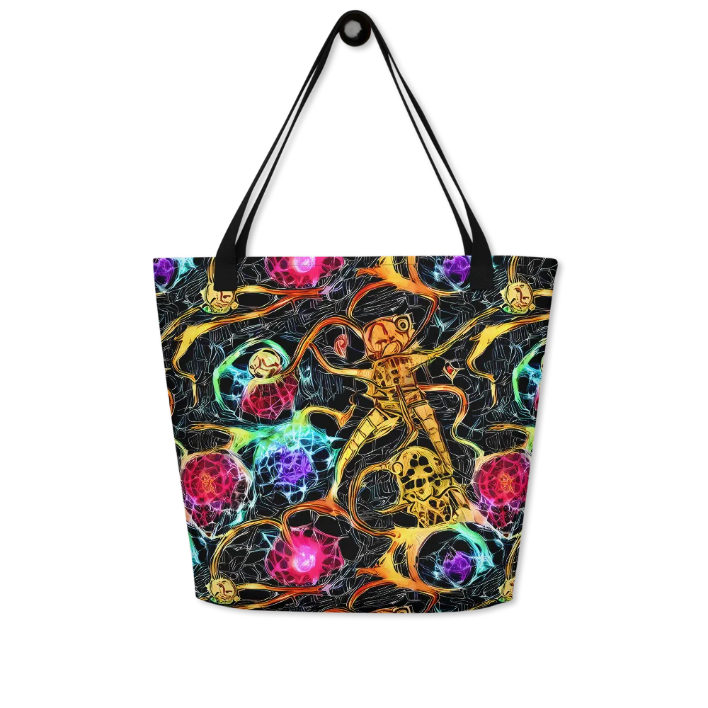Psychedelic Pulsar on Large Tote Bag W/ Pocket — Front