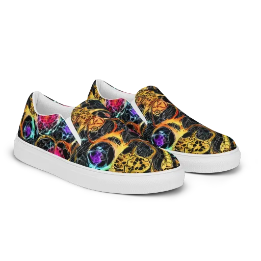Psychedelic Pulsar on a Women's Slip-On Canvas Shoes