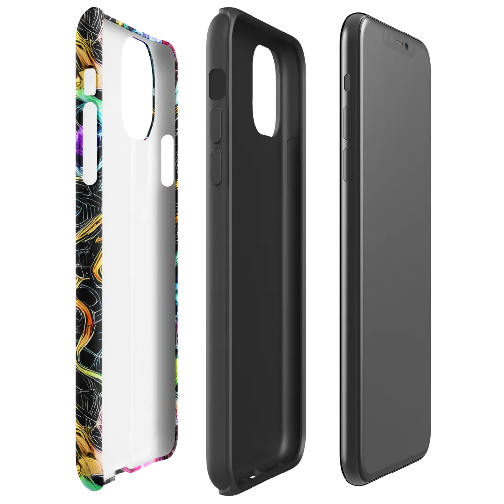 Psychedelic Pulsar on Tough Case for iPhone® — Right