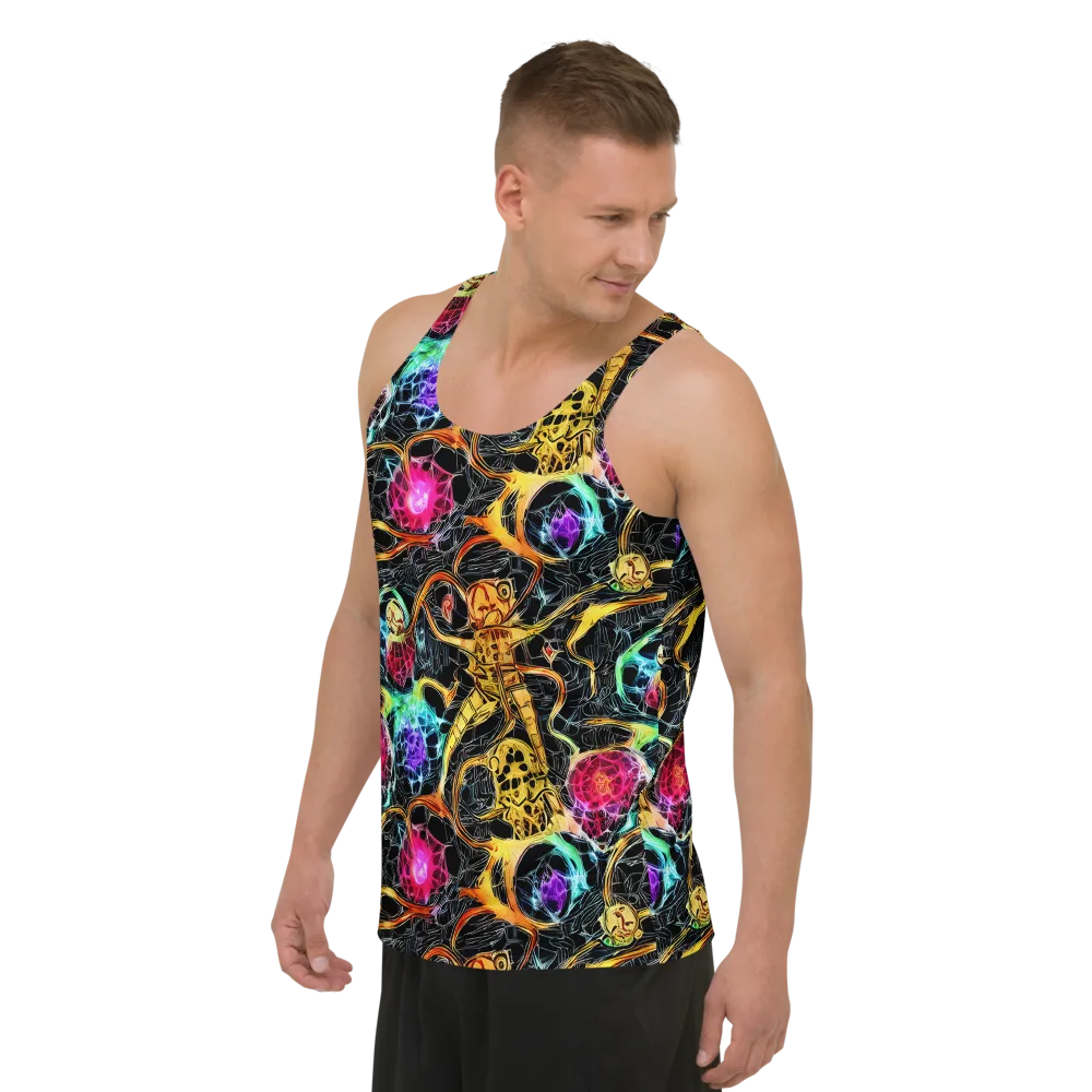 Psychedelic Pulsar on Men's Tank Top — Left Front