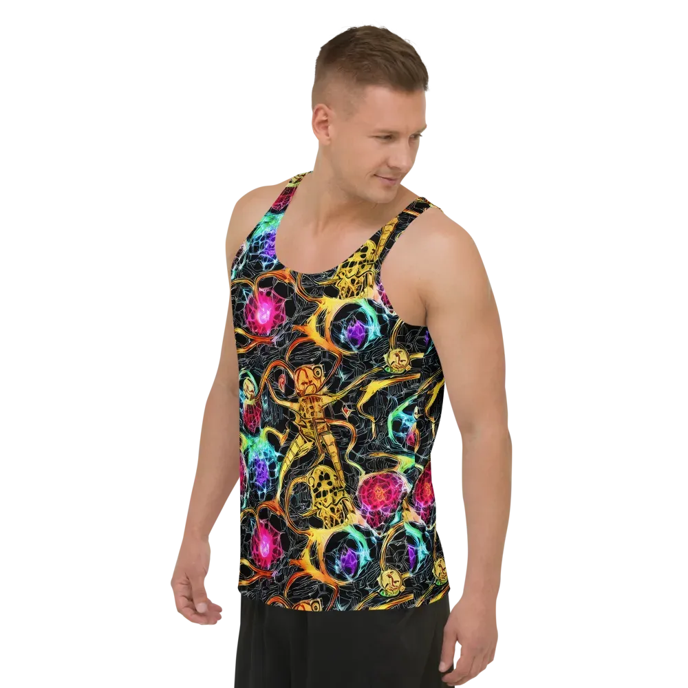 Psychedelic Pulsar on Men's Tank Top — Left Front