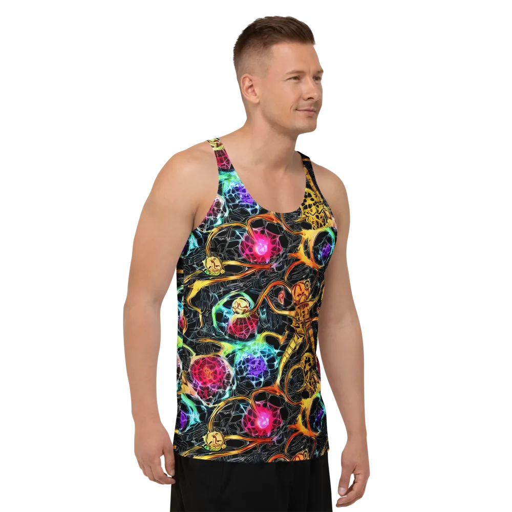 Psychedelic Pulsar on Men's Tank Top — Right Front