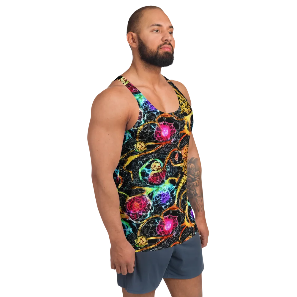 Psychedelic Pulsar on Men's Tank Top — Right Front