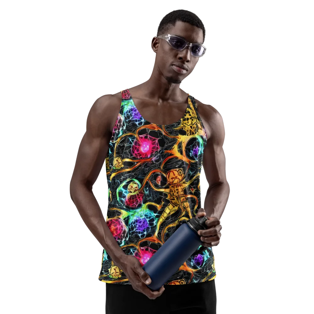 Psychedelic Pulsar on Men's Tank Top — Front