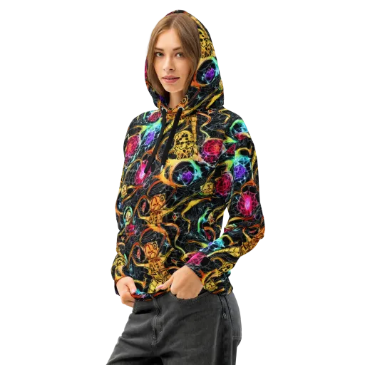 Psychedelic Pulsar on a Cotton Hoodie