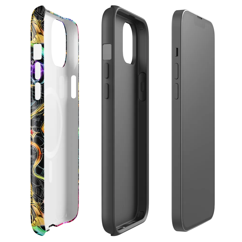 Psychedelic Pulsar on MagSafe Tough Case for iPhone® — Front