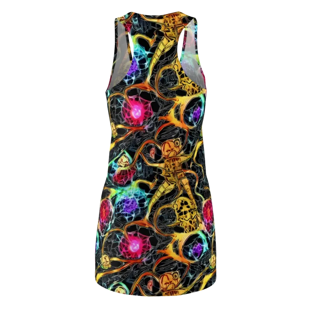 Psychedelic Pulsar on Racerback Dress — Back