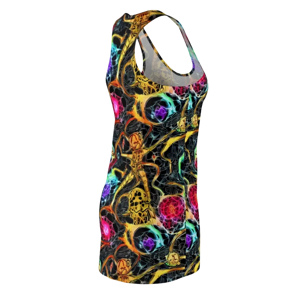 Psychedelic Pulsar on Racerback Dress — Back Side