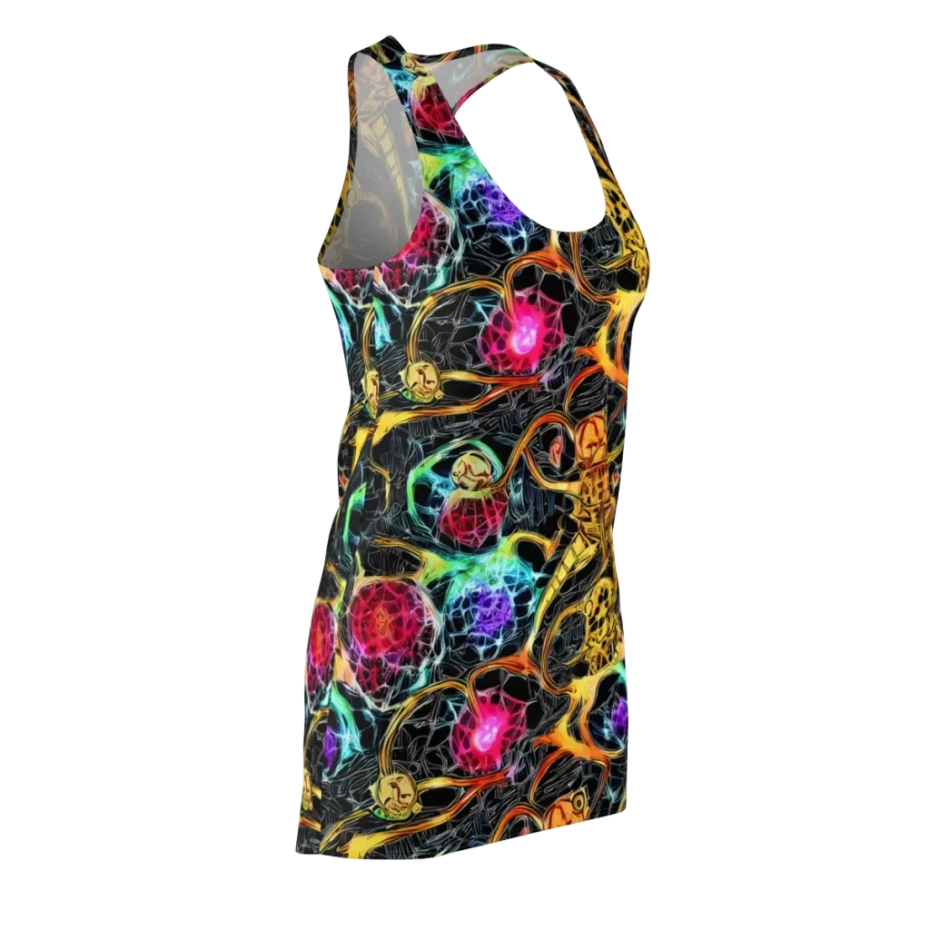 Psychedelic Pulsar on Racerback Dress — Front Side