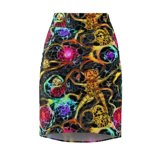 Psychedelic Pulsar on a Pencil Skirt