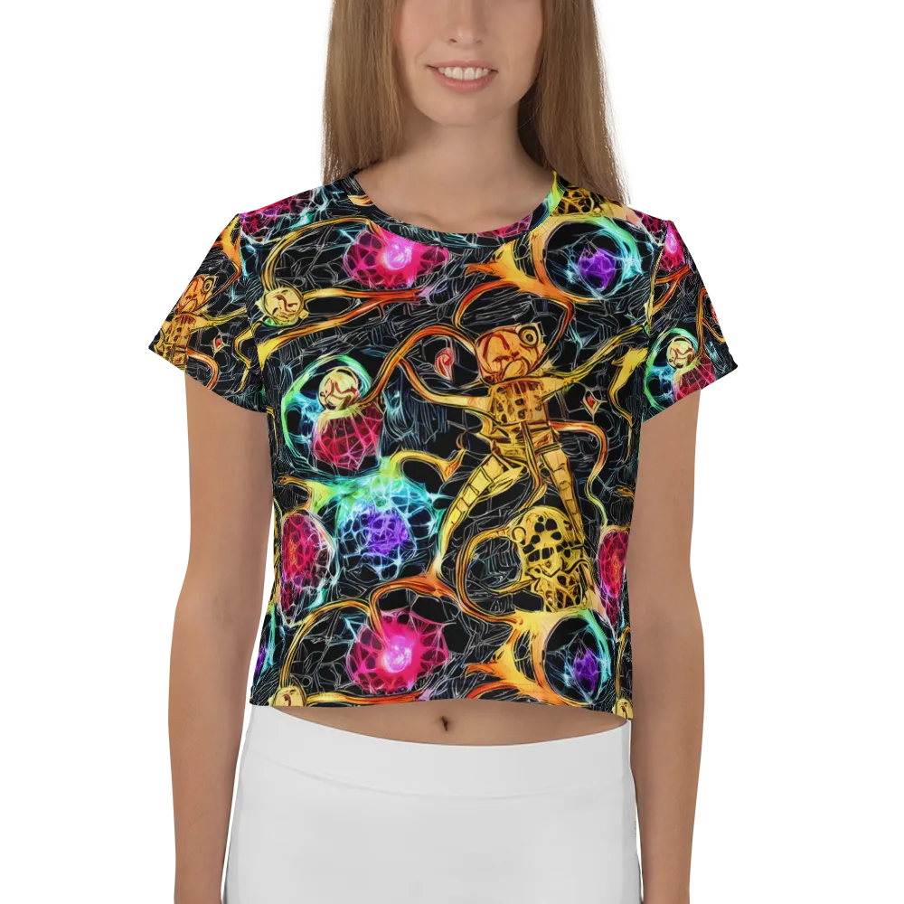 Psychedelic Pulsar on Crop Tee — Front