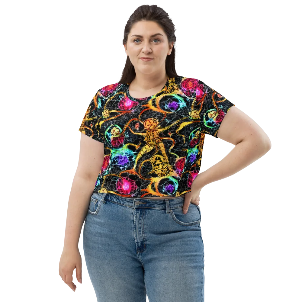 Psychedelic Pulsar on Crop Tee — Front