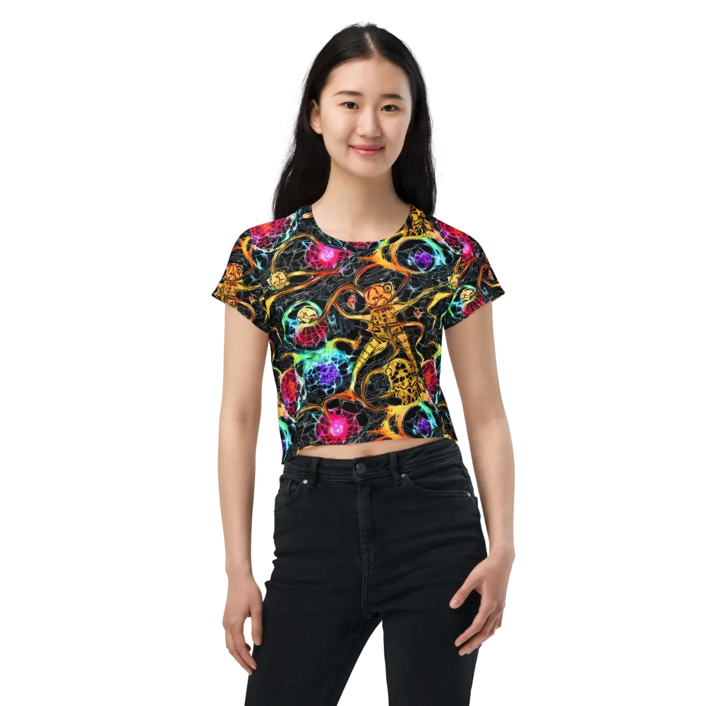 Psychedelic Pulsar on Crop Tee — Front