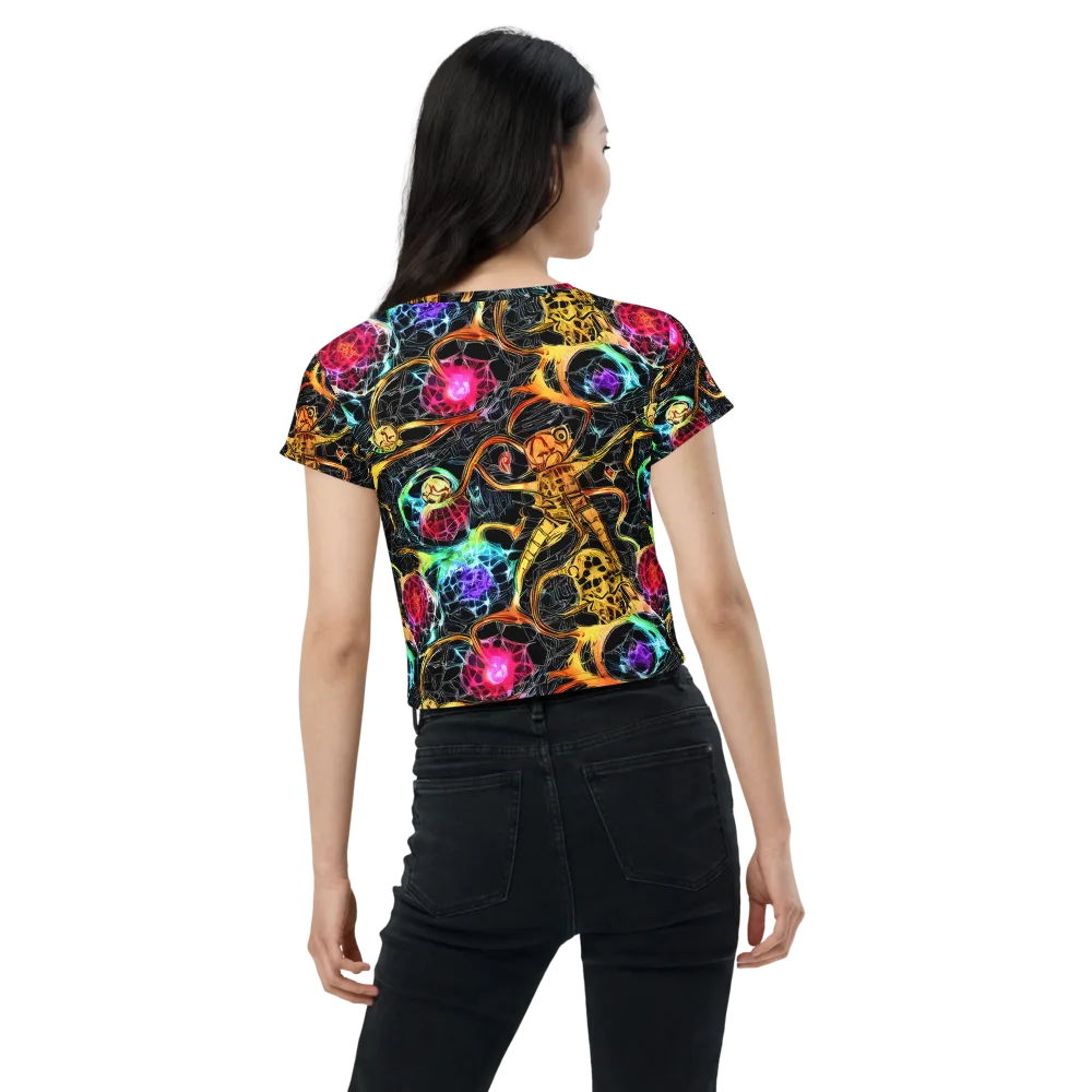 Psychedelic Pulsar on Crop Tee — Back