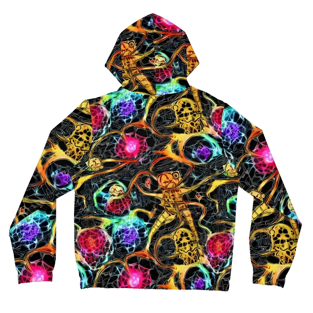 Psychedelic Pulsar on Women's Full-Zip Hoodie — Back