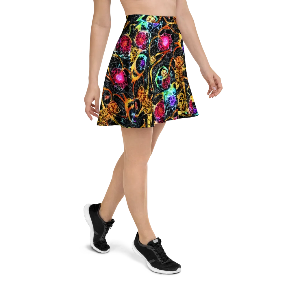 Psychedelic Pulsar on Skater Skirt — Right