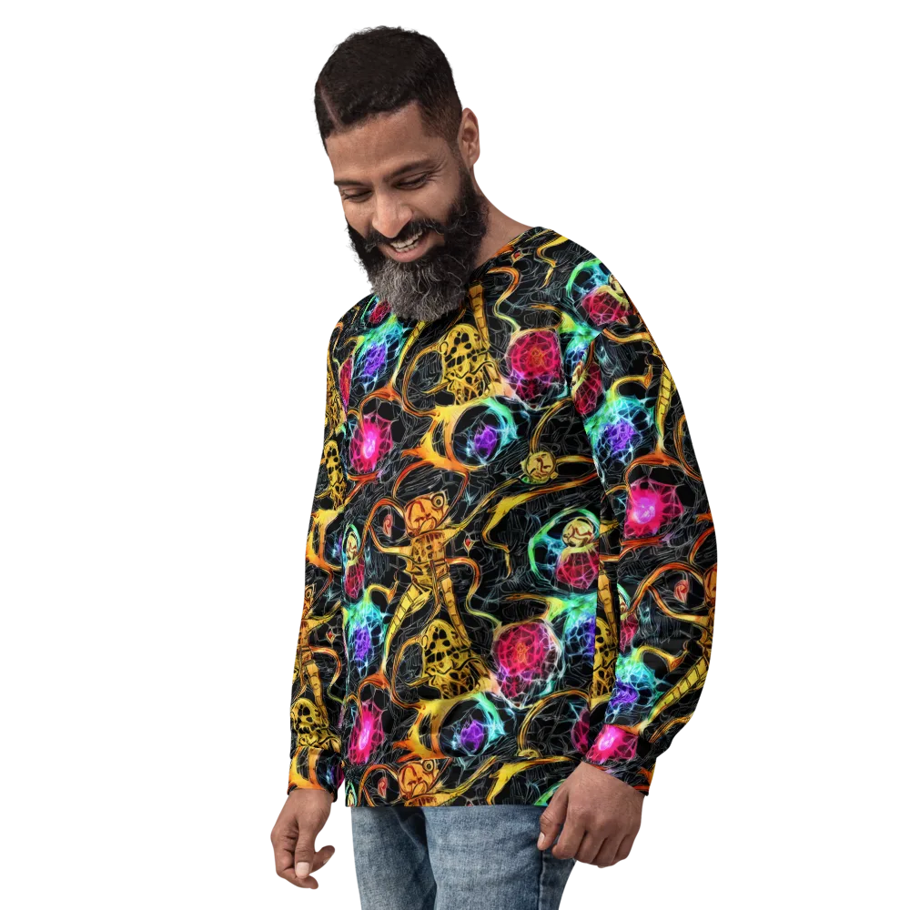 Psychedelic Pulsar on Sweatshirt — Left Front