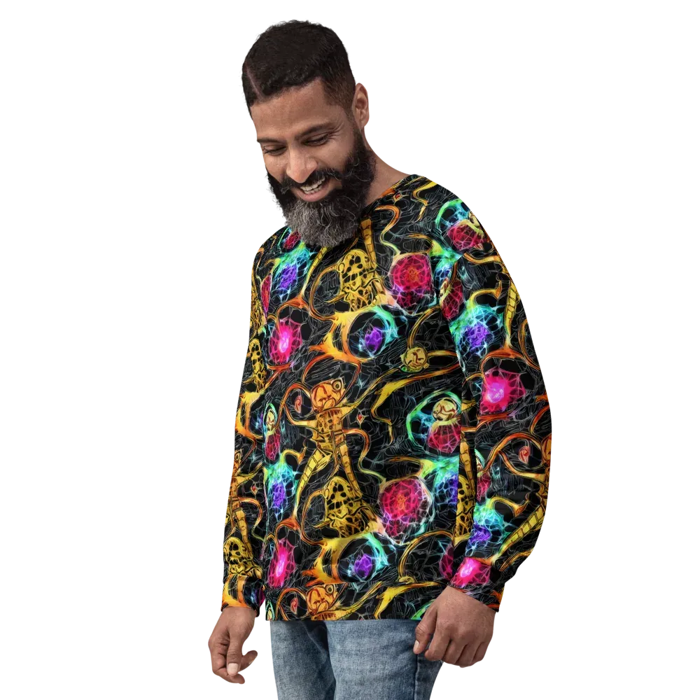 Psychedelic Pulsar on Sweatshirt — Left Front