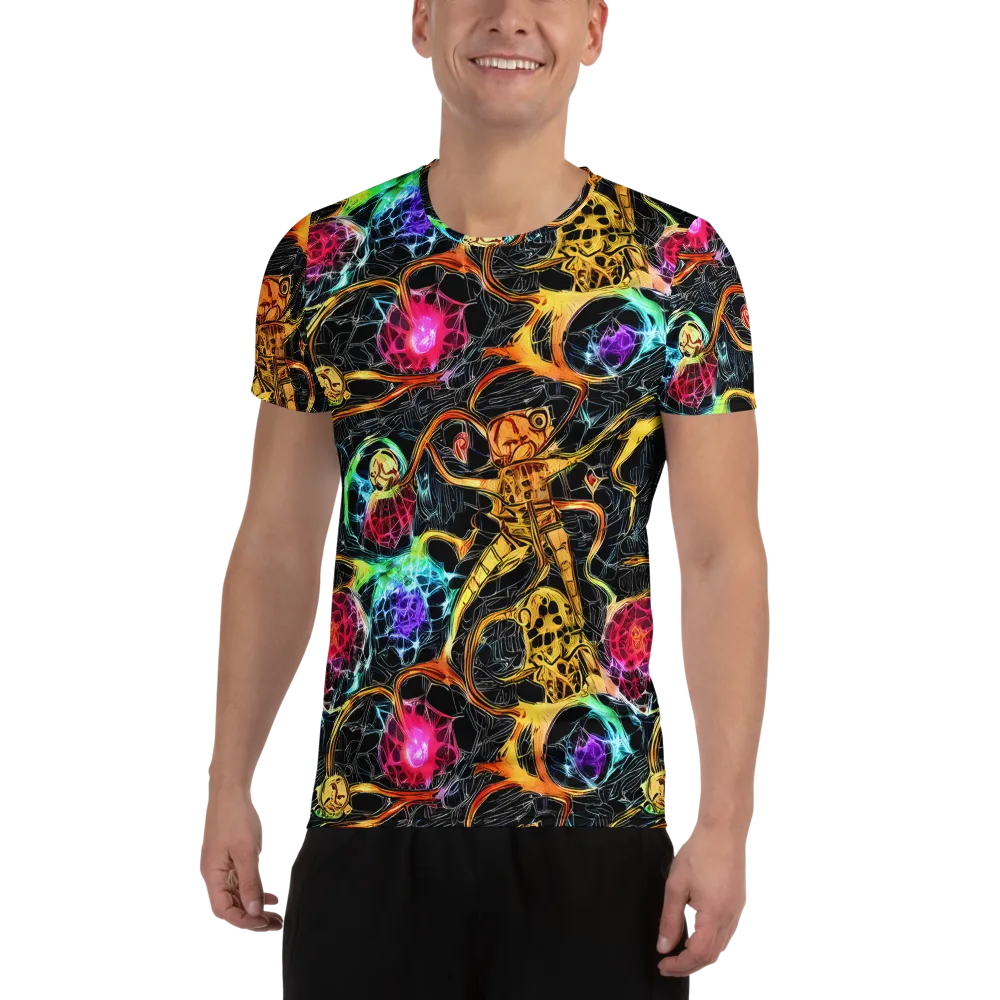 Psychedelic Pulsar on Men's Athletic T-Shirt — Front