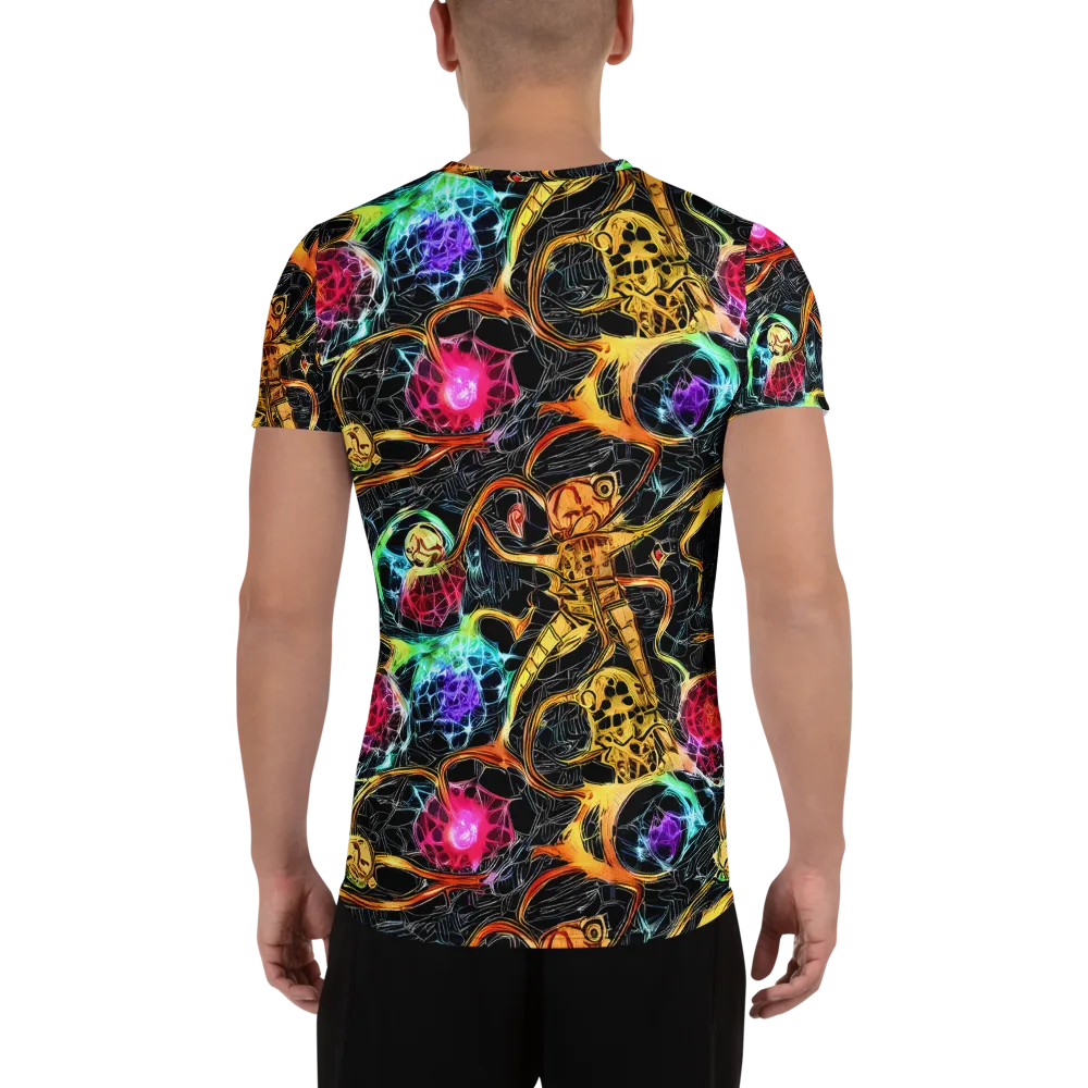 Psychedelic Pulsar on Men's Athletic T-Shirt — Back