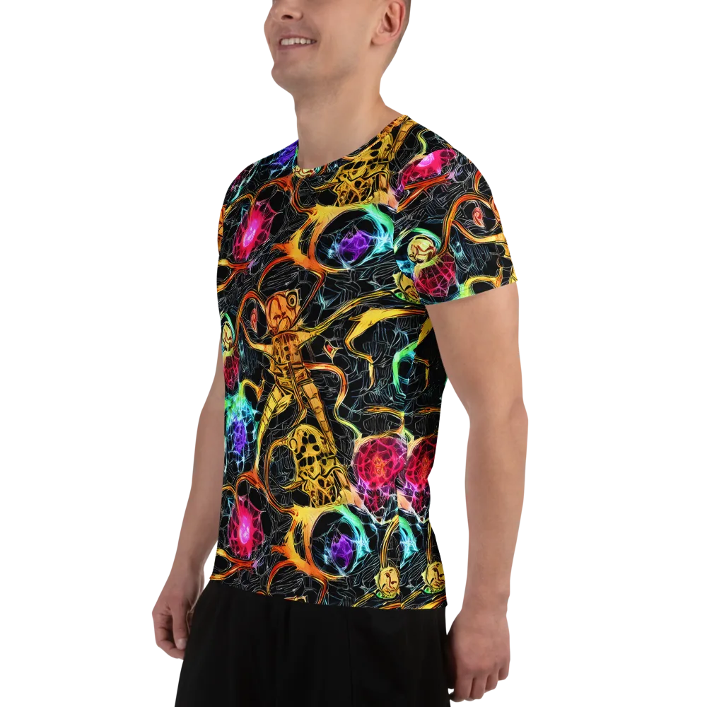 Psychedelic Pulsar on Men's Athletic T-Shirt — Left