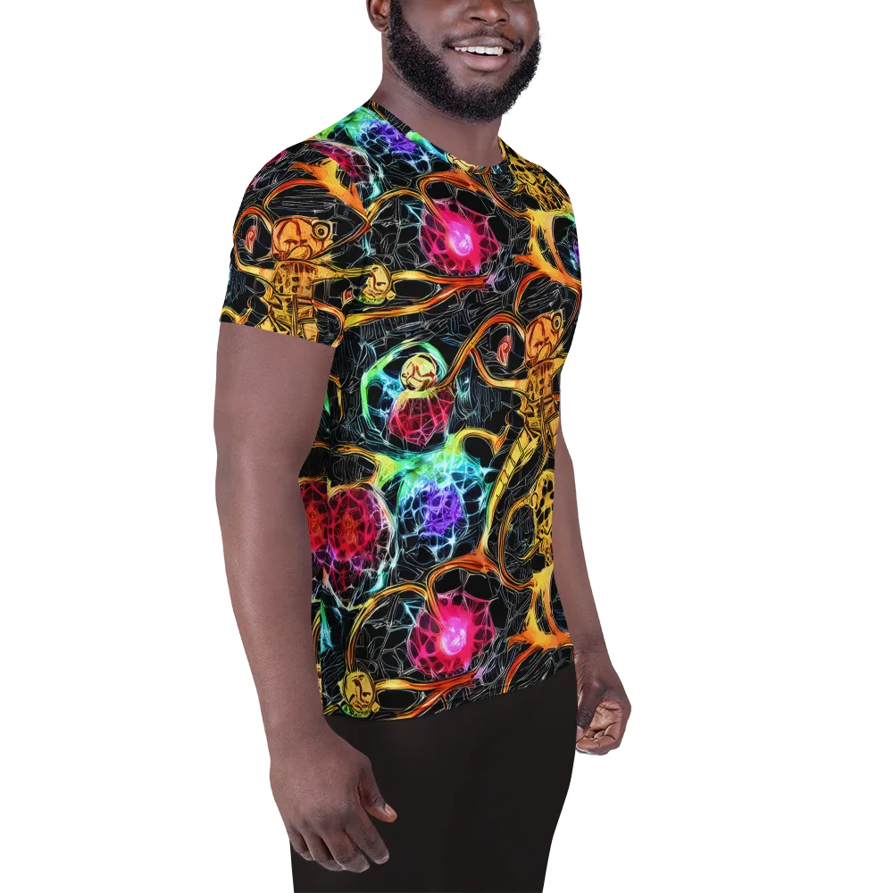 Psychedelic Pulsar on Men's Athletic T-Shirt — Right
