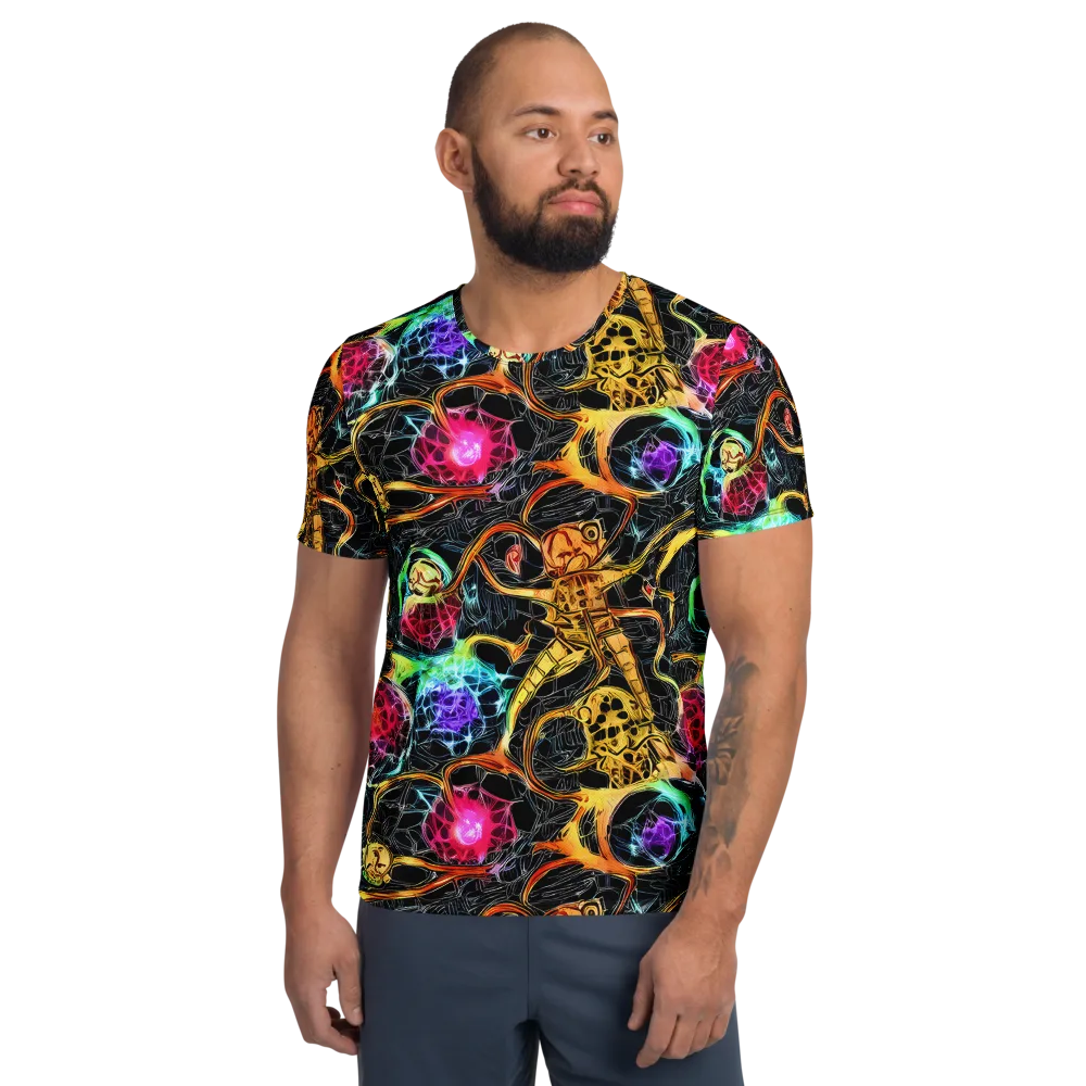 Psychedelic Pulsar on Men's Athletic T-Shirt — Front
